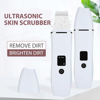 Ultrasonic Skin Scrubber Peeling Blackhead Remover Deep Face Cleaning Ultrasonic Ion Acne Pore Cleaner Facial Shovel Cleanser