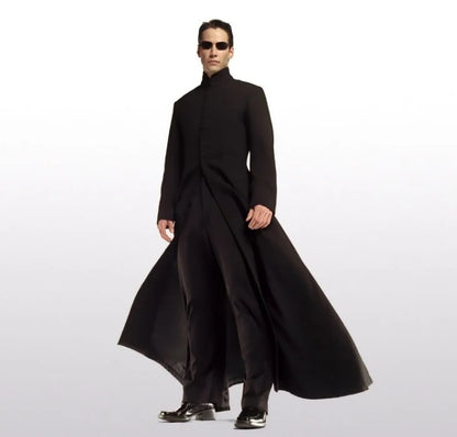 Matrix Cosplay Customised Black Cosplay Costume Neo Trench Coat Only Coat Halloween Cosplay Costume Free Shipping