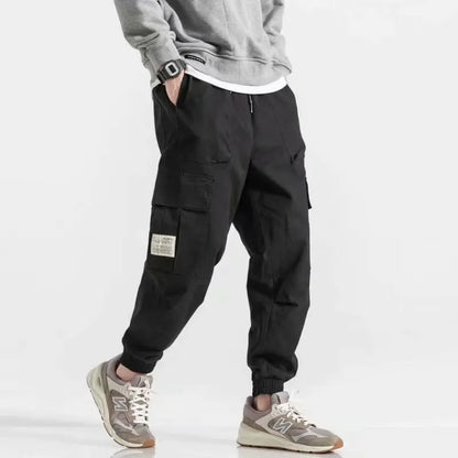 Cargo Pants Men Streetwear Hip Hop Pants Mens Joggers Pants Casual Harem Ankle Length Trousers Elastic Waist Black Army Green