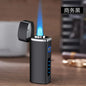 Metal USB Triple Torch Transom LED Jet Cigar Lighter Three Nozzle Turbo Windproof Cigar Lighter Smoking Accessories Men‘S Gift