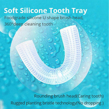 Silicone Electric Toothbrush 360° for Aldult Smart Automatic Whitening