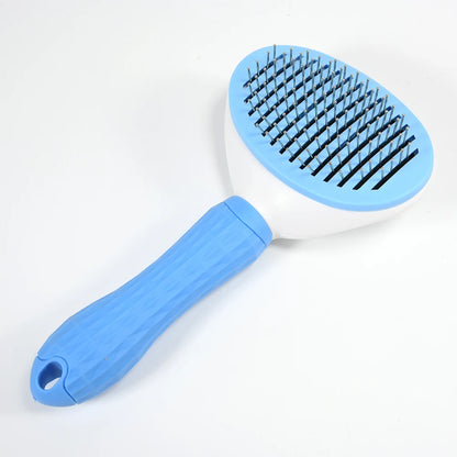 Dog Hair Removal Comb Grooming Brush Stainless Steel Cats Combs Automatic Non-Slip Brushs for Dogs Cats Dog Brush