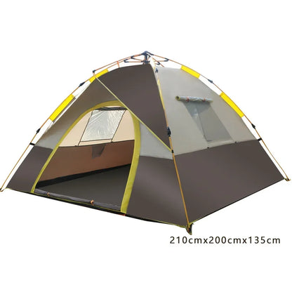 Travel Family Rainproof Windproof 1-4 Person Fully Automatic Tent Camping Sunshade Awning Shelter Beach Easy Open Hiking Tents