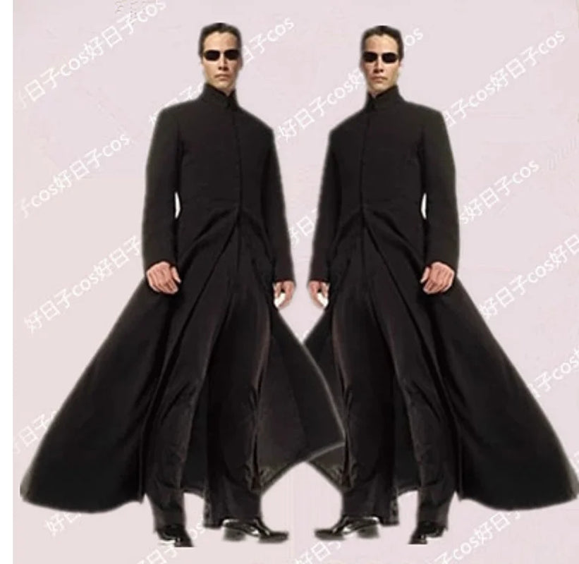 Matrix Cosplay Customised Black Cosplay Costume Neo Trench Coat Only Coat Halloween Cosplay Costume Free Shipping