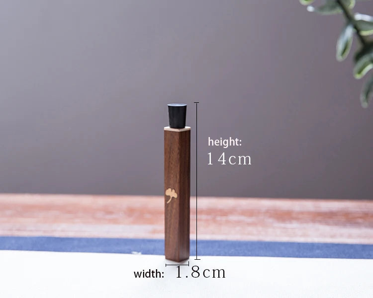 1pc Wood Incense Tube Natural Square Wooden Incense Stick Barrel Holder Convenient Carrying