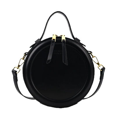 Round Leather Crossbody Bags For Women Luxury High Quality Handbags Women Bags Designer Shoulder Bag Female Retro Clutch Purses