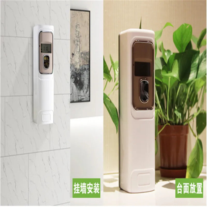 Hotel LCD Aerosol Dispenser With Wall Mounted Toilet Digital Automatic Aerosol Dispenser Perfume Dispenser CE Air Fresheners