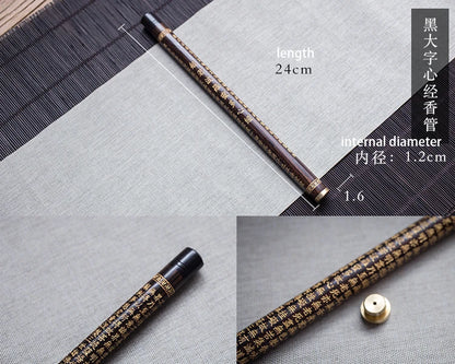 1pc Wood Incense Tube Natural Square Wooden Incense Stick Barrel Holder Convenient Carrying