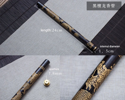 1pc Wood Incense Tube Natural Square Wooden Incense Stick Barrel Holder Convenient Carrying