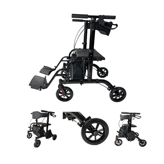 2 IN 1 Rolling Rollator Walker