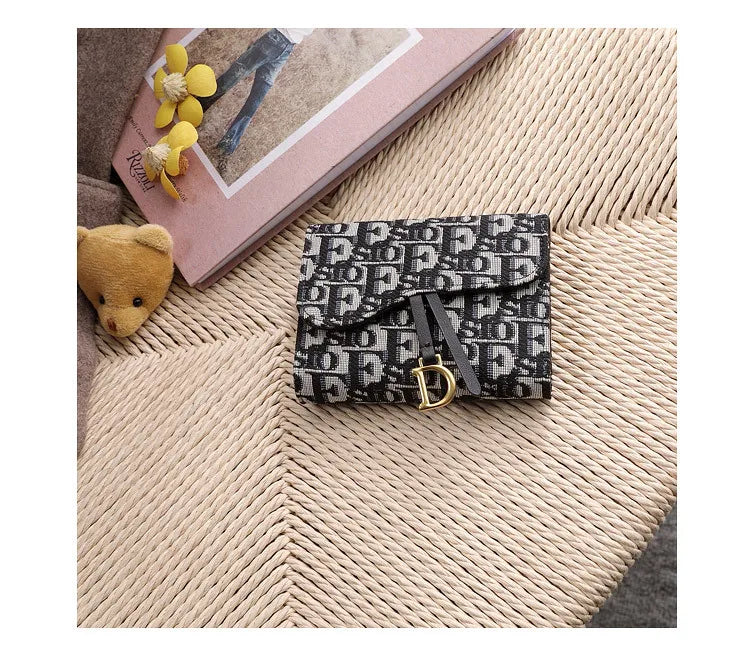 New Short Genuine Leather Wallet for Women Luxury Designer Card Wallet Crocodile Pattern 2024 Fashion Clutch Gift Box Packaging