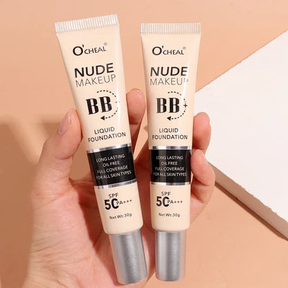 Waterproof Oil Control BB Cream Foundation Lasting Brightening Skin Moisturizing Cover Dark Circles Face Primer Concealer Makeup