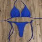 Sexy Women Thong Bikini Set Side Halter Tie Swimsuit Ladies Split