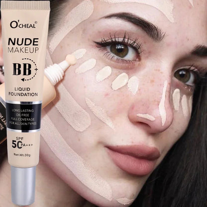 Waterproof Oil Control BB Cream Foundation Lasting Brightening Skin Moisturizing Cover Dark Circles Face Primer Concealer Makeup