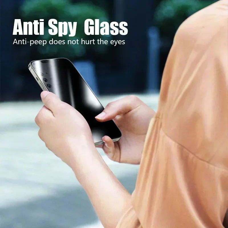 1-2PCS Anti-Spy Glass for iPhone 15 14 13 12 11 Pro Max Mini X XS XR 7