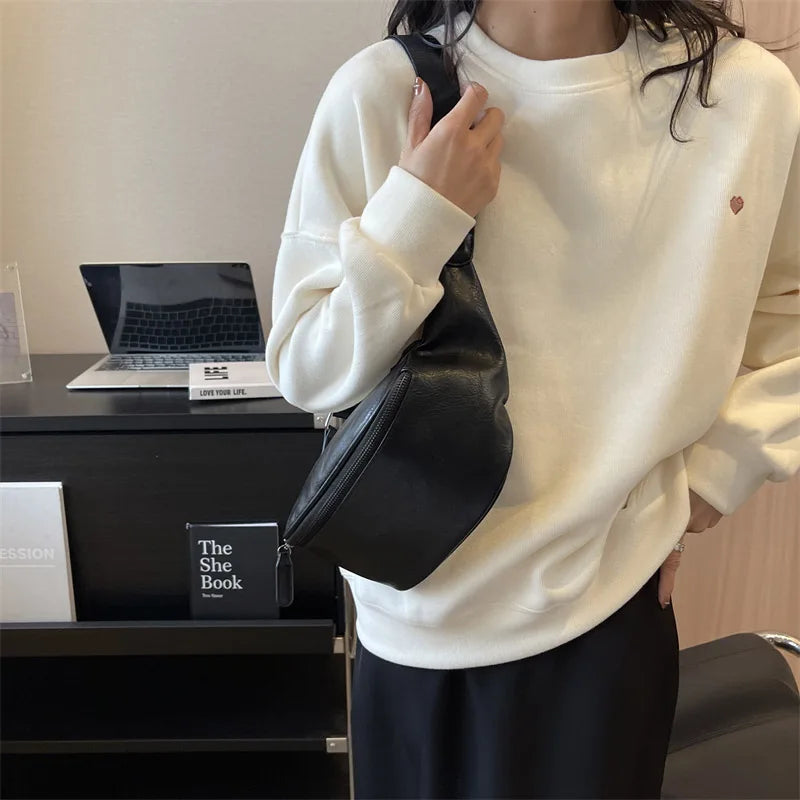 Luxury Brand Female Belt Bag Solid color Leather Fanny pack Purse Fashion Ladies Waist Bag Designer Shoulder Crossbody Chest Bag