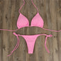 Sexy Women Thong Bikini Set Side Halter Tie Swimsuit Ladies Split