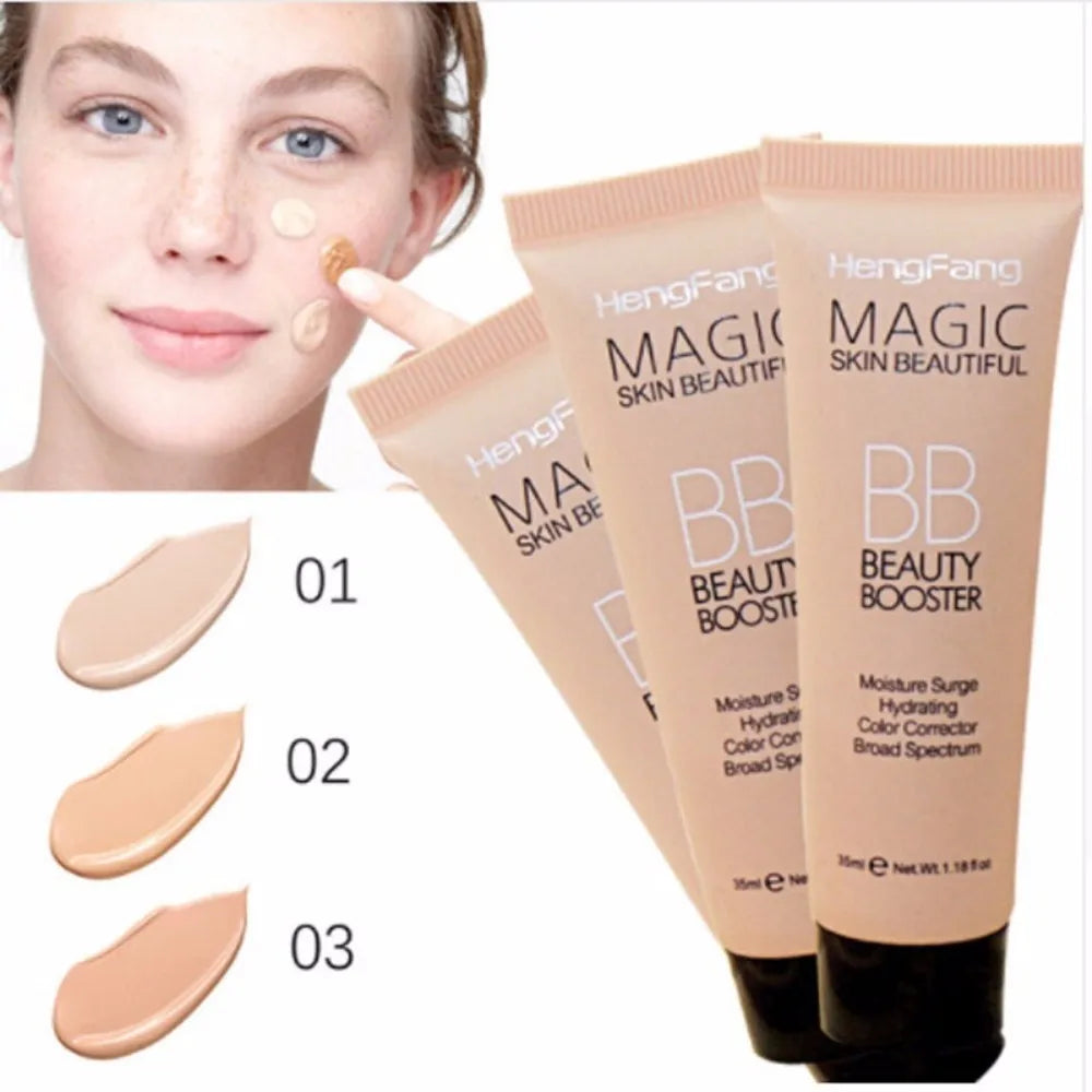 BB Cream Long Lasting Waterproof Face Whitening Brand Foundation Even Skin Tone Conceal Pores Cover Blemishes Face Makeup