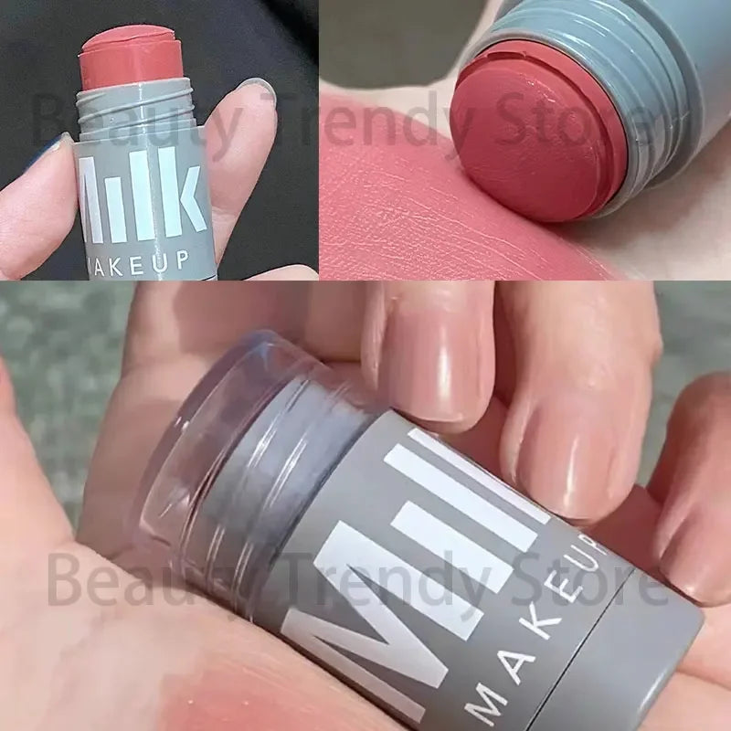 Milk Make Up New Jelly Tint Blush Stick Lip Cheek Eye Lip Tint 3 in 1 Transparent Lip Gloss Cream Blush Multi-usage Moisturizer