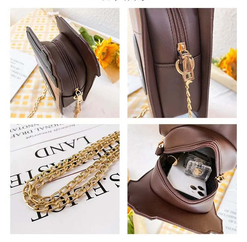 Novelty Phone Bags Purses Handbags for Women New Designer Luxury Women's Phone Bags Crossbody Coffee Design Ladies Satchel Bags