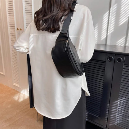 Luxury Brand Female Belt Bag Solid color Leather Fanny pack Purse Fashion Ladies Waist Bag Designer Shoulder Crossbody Chest Bag