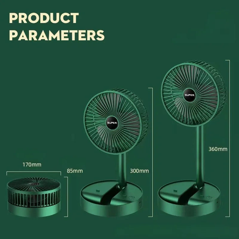 Folding New  Mini Adjustable Mini Fan Small Cooling Handy Desk Home Office Table Battery USB Rechargeable Portable